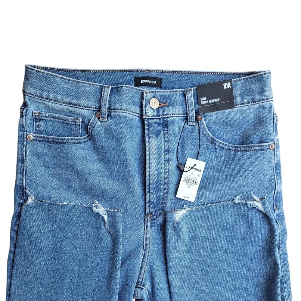 Express Blue High Rise Slim Jeans Size 10 New with tags.